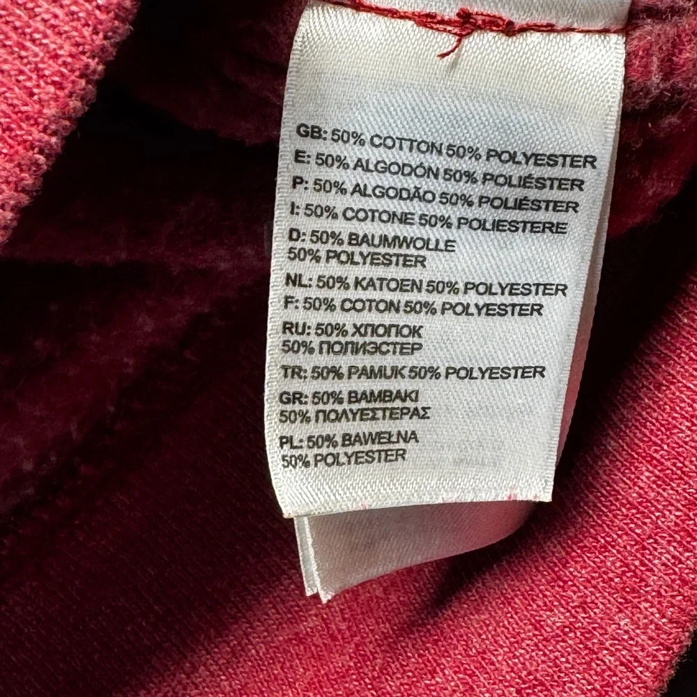 The North Face Mens XL Hoodie Red Pullover Distressed Logo Sweatshirt FA15 SMU